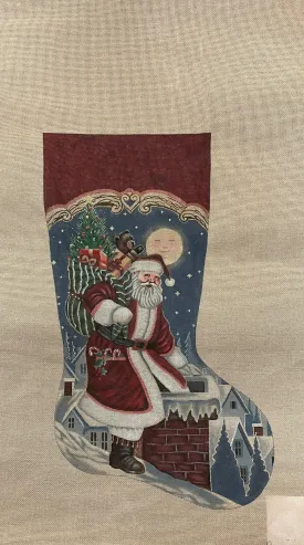 * Liz Goodrick Dillon TTAXS427 Santa Sneaks In Stocking