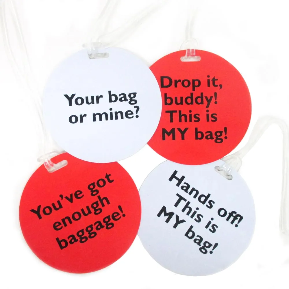 12 Luggage Tags Set Suitcase Label Name Address ID Card Bag Baggage Fun Travel