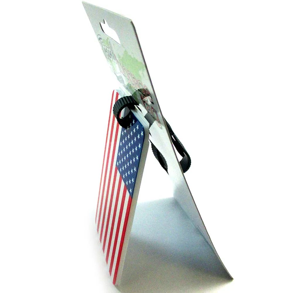 2 Pc Set USA Luggage Tags Label ID Suitcase Bag Baggage Travel American Flag New