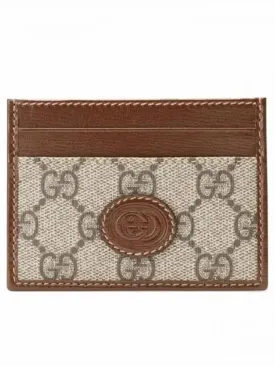 673002 Interlocking G detail house logo card wallet 1207582