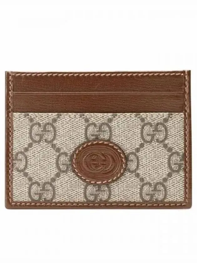 673002 Interlocking G detail house logo card wallet 1207582