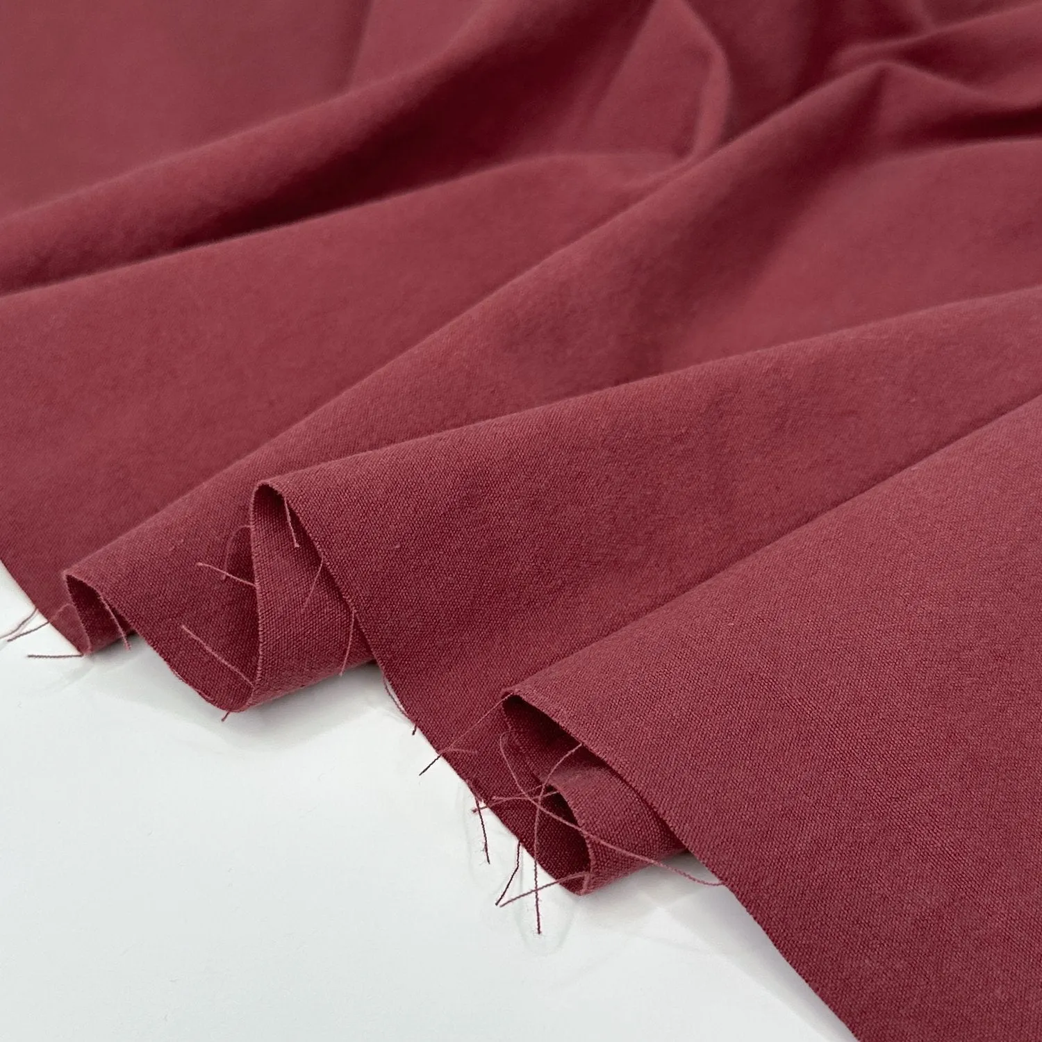 7oz Washed Organic Cotton Canvas - Dark Blush