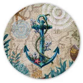 Anchor Love Round Sand-Free Towel