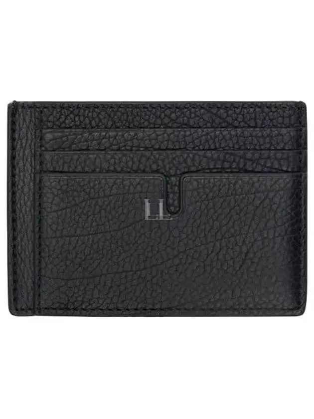 B-Cut Clip Leather Card Wallet Black