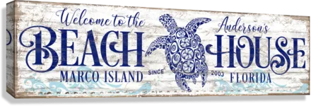 Beach House Decor - Sea Turtle Sign