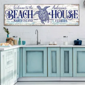 Beach House Decor - Sea Turtle Sign