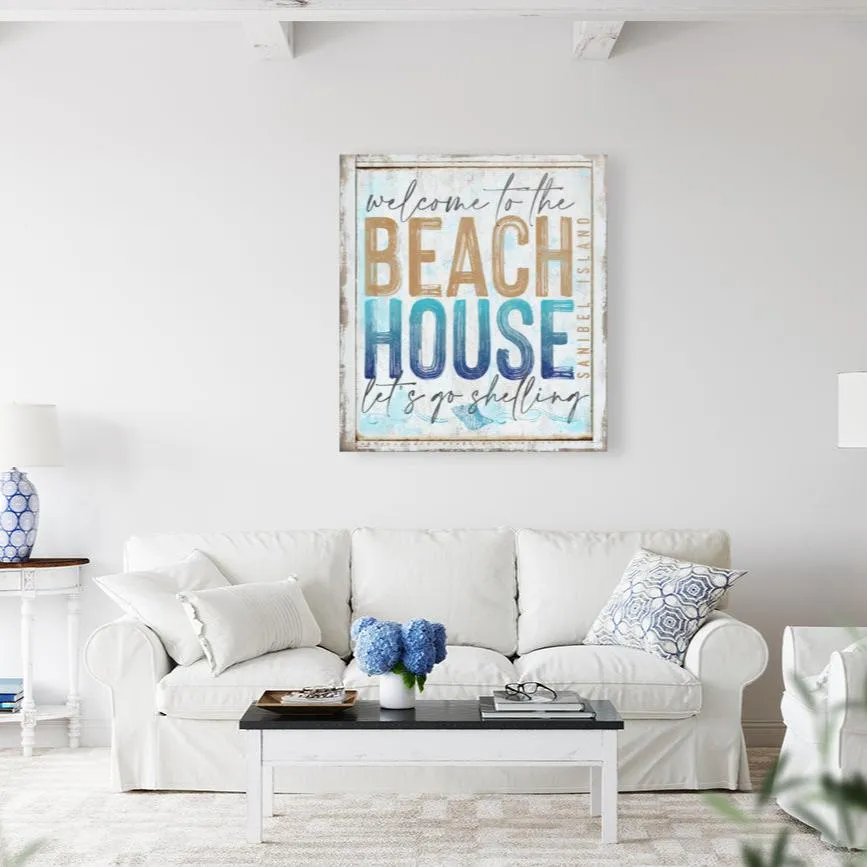 Beach House Sign Let's go Shelling