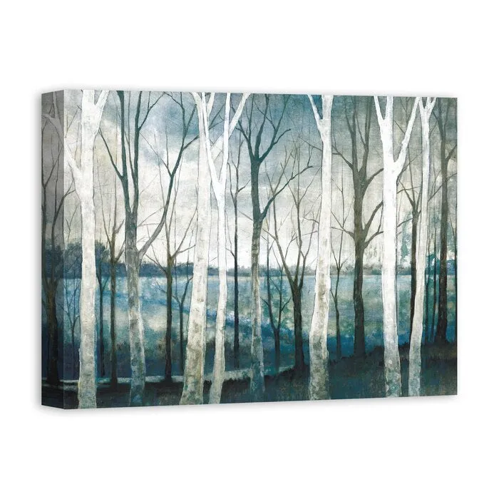 'Birch Tree Marsh' Acrylic Painting Print on Canvas 30" H x 40" W Size #1058HW