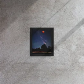 Blood Moon Framed Canvas Print