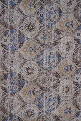 Brown Rusty Digital Print on Satin Fabric