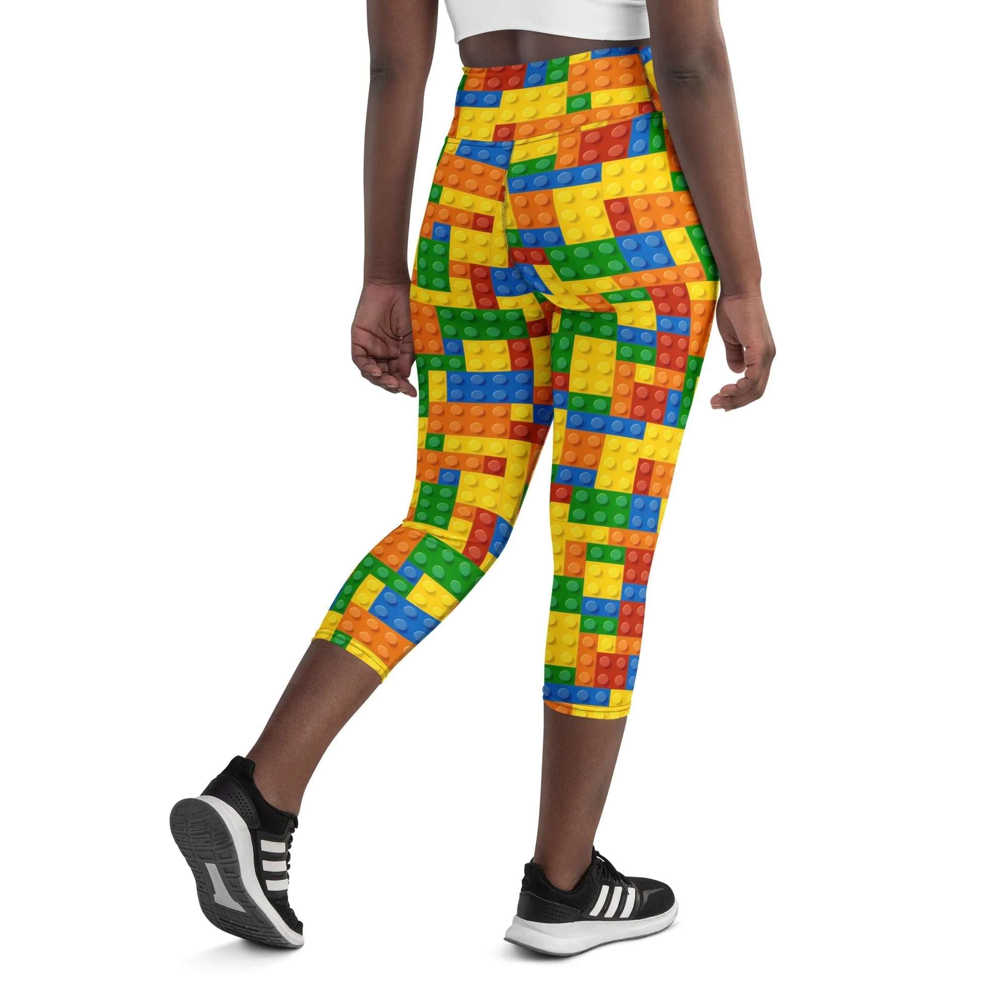 Colorful Blocks Yoga Capris