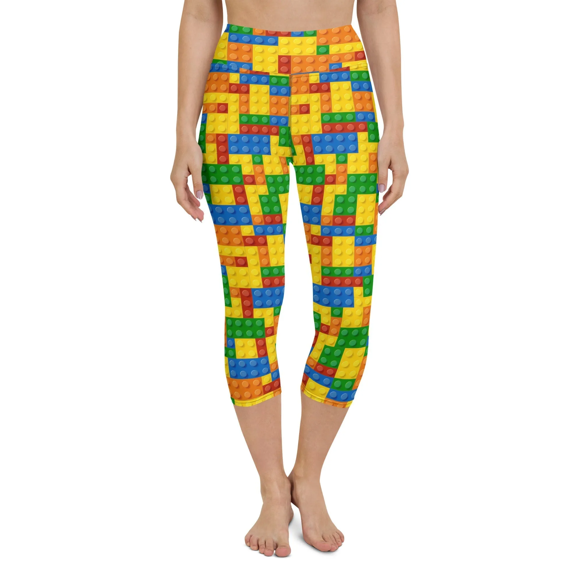 Colorful Blocks Yoga Capris