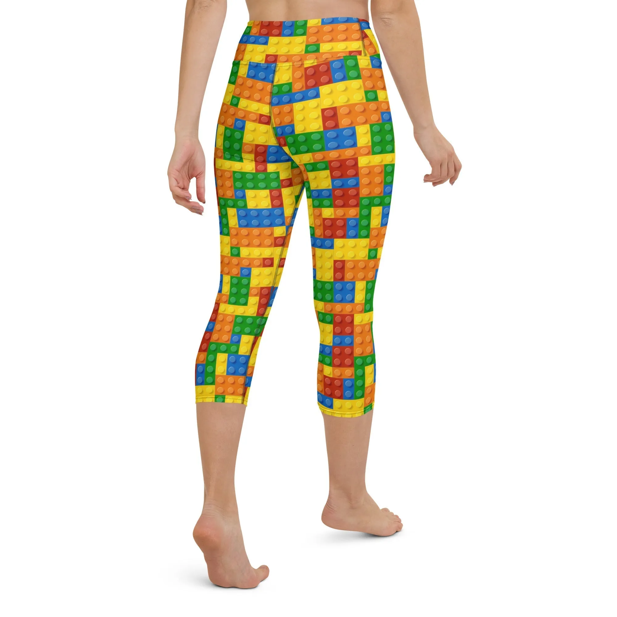 Colorful Blocks Yoga Capris