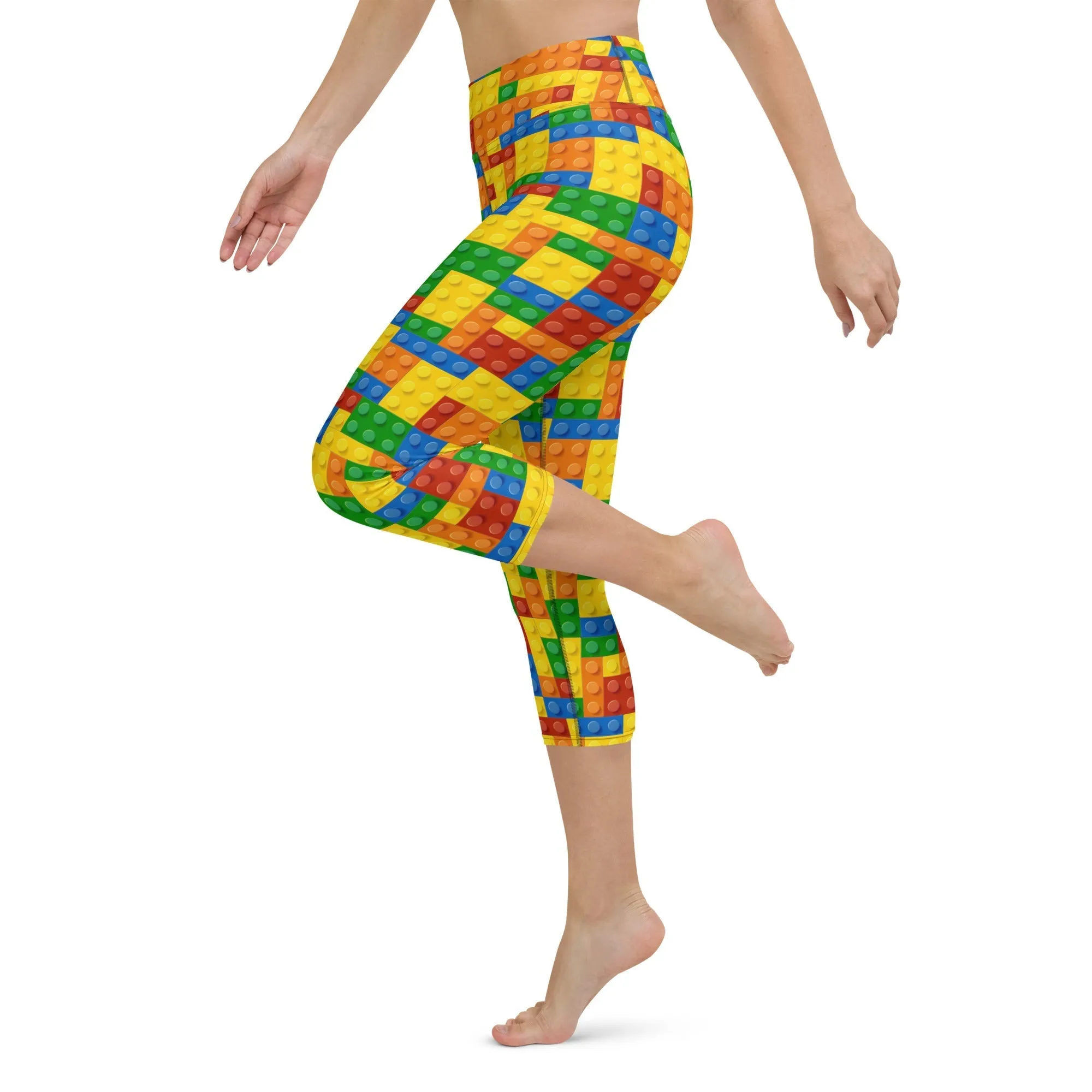 Colorful Blocks Yoga Capris