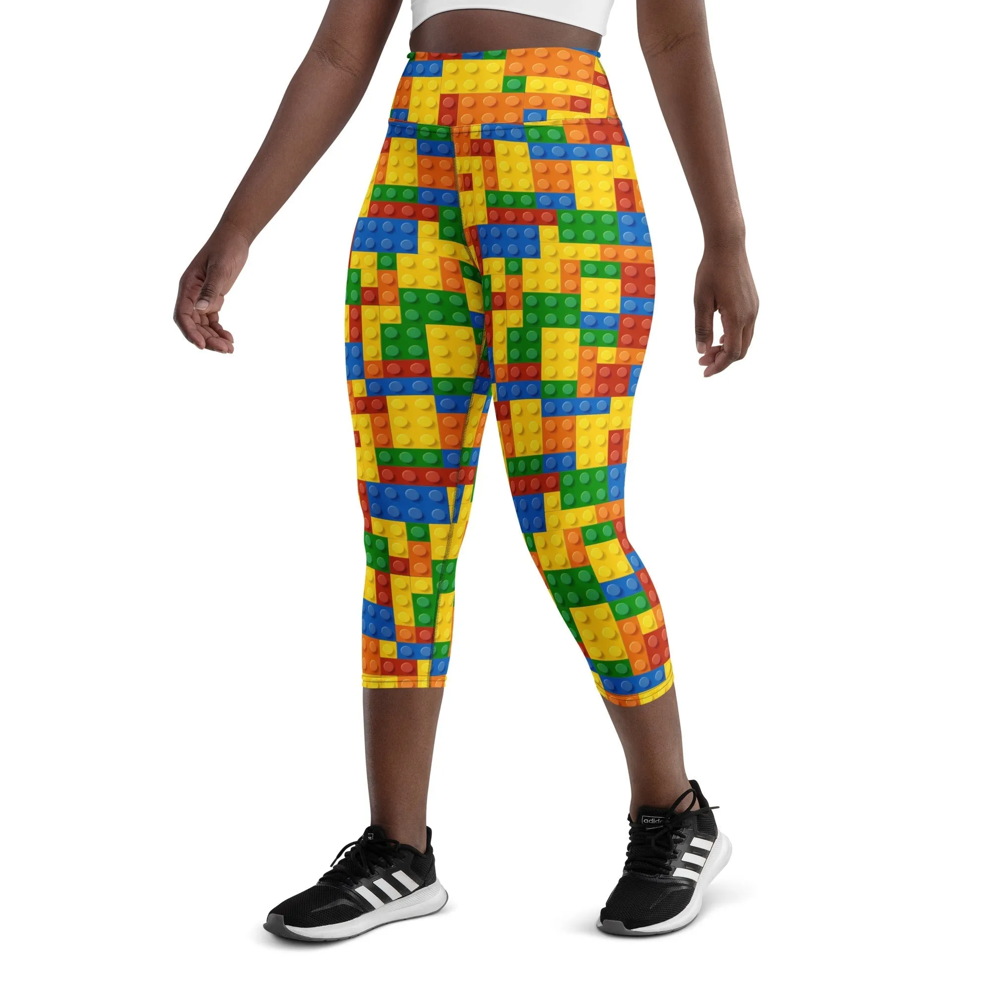 Colorful Blocks Yoga Capris