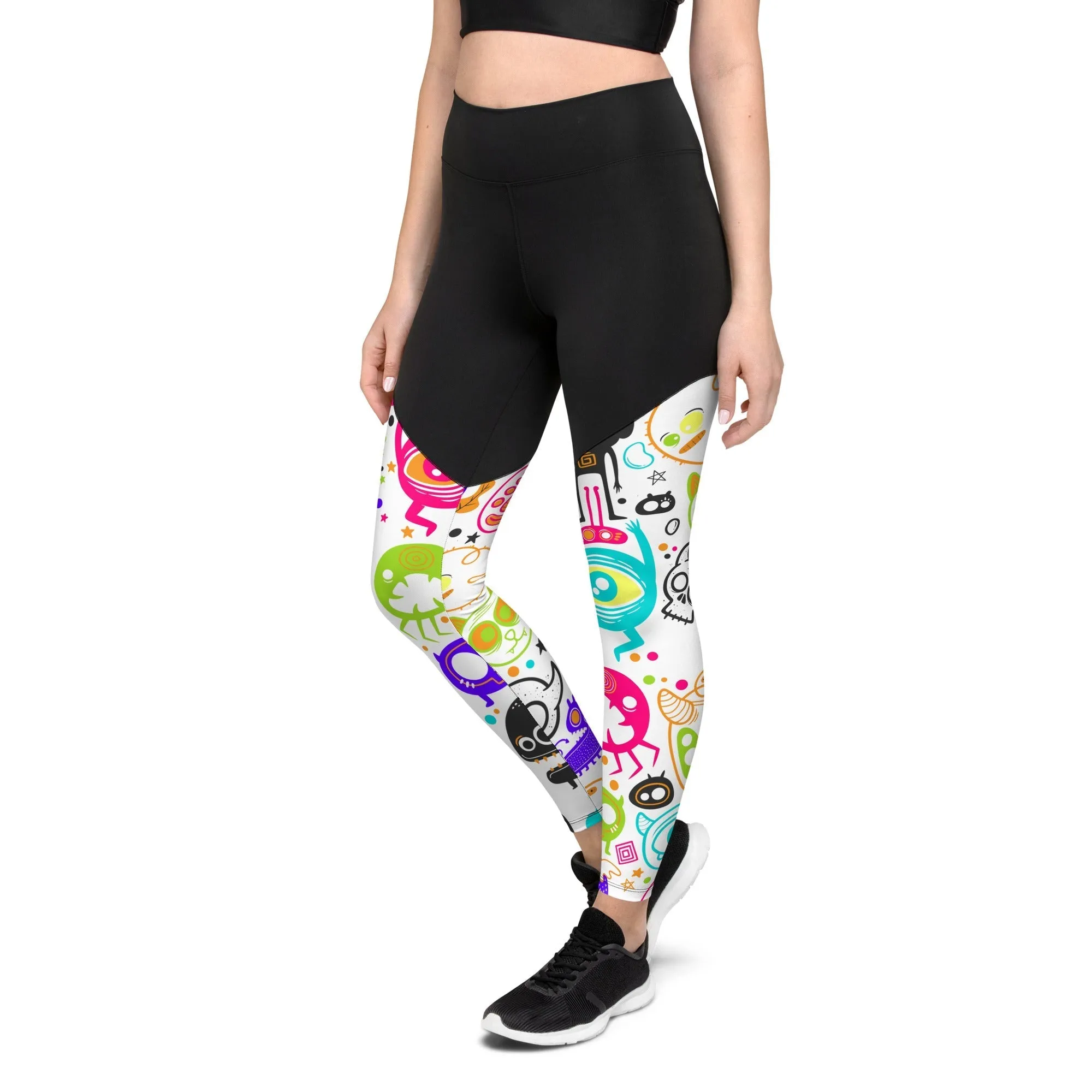 Colorful Doodles Compression Leggings