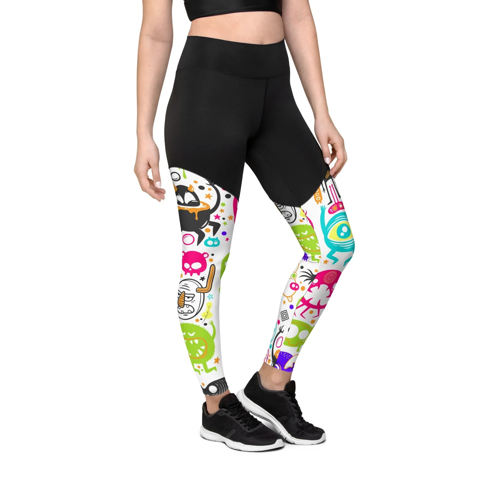 Colorful Doodles Compression Leggings