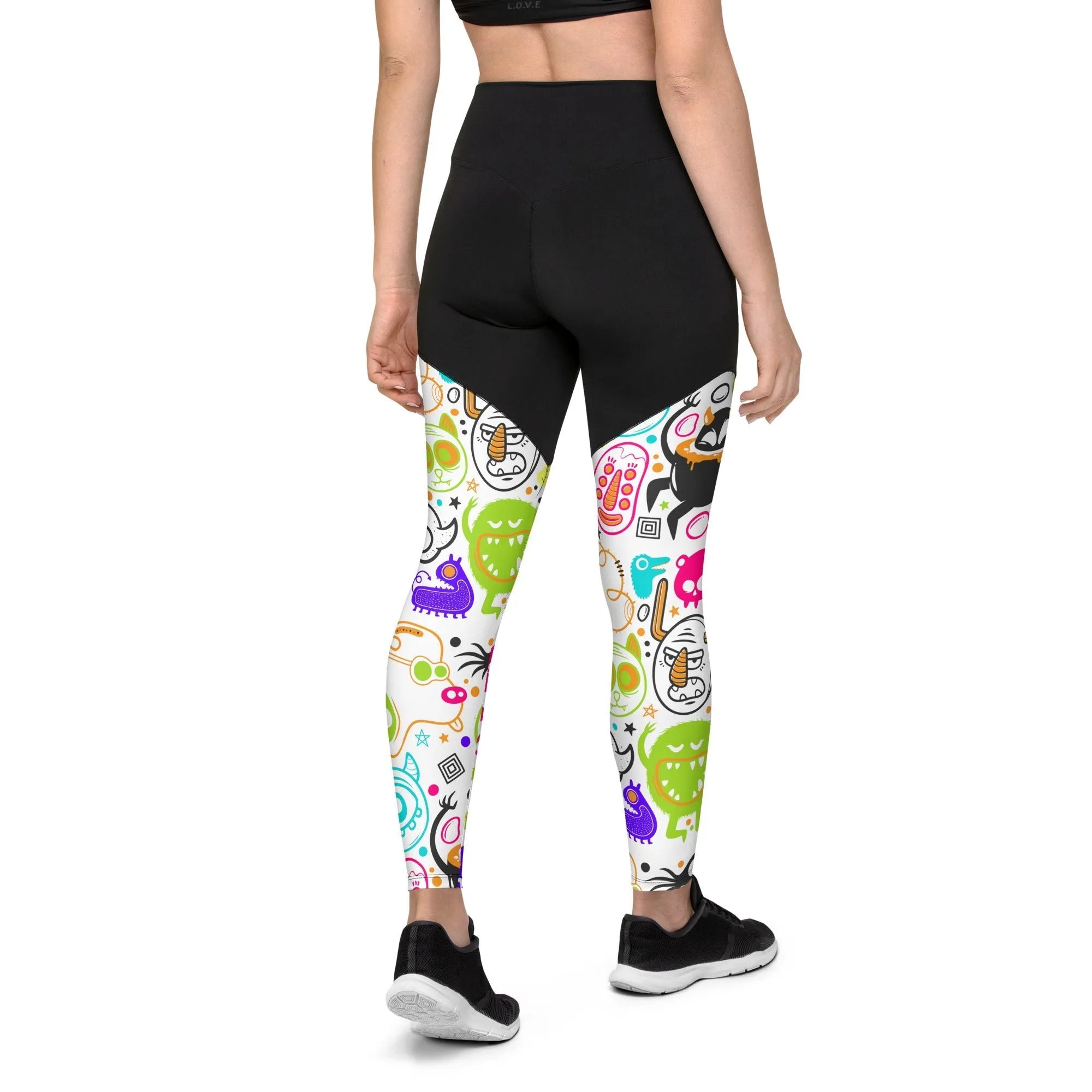 Colorful Doodles Compression Leggings