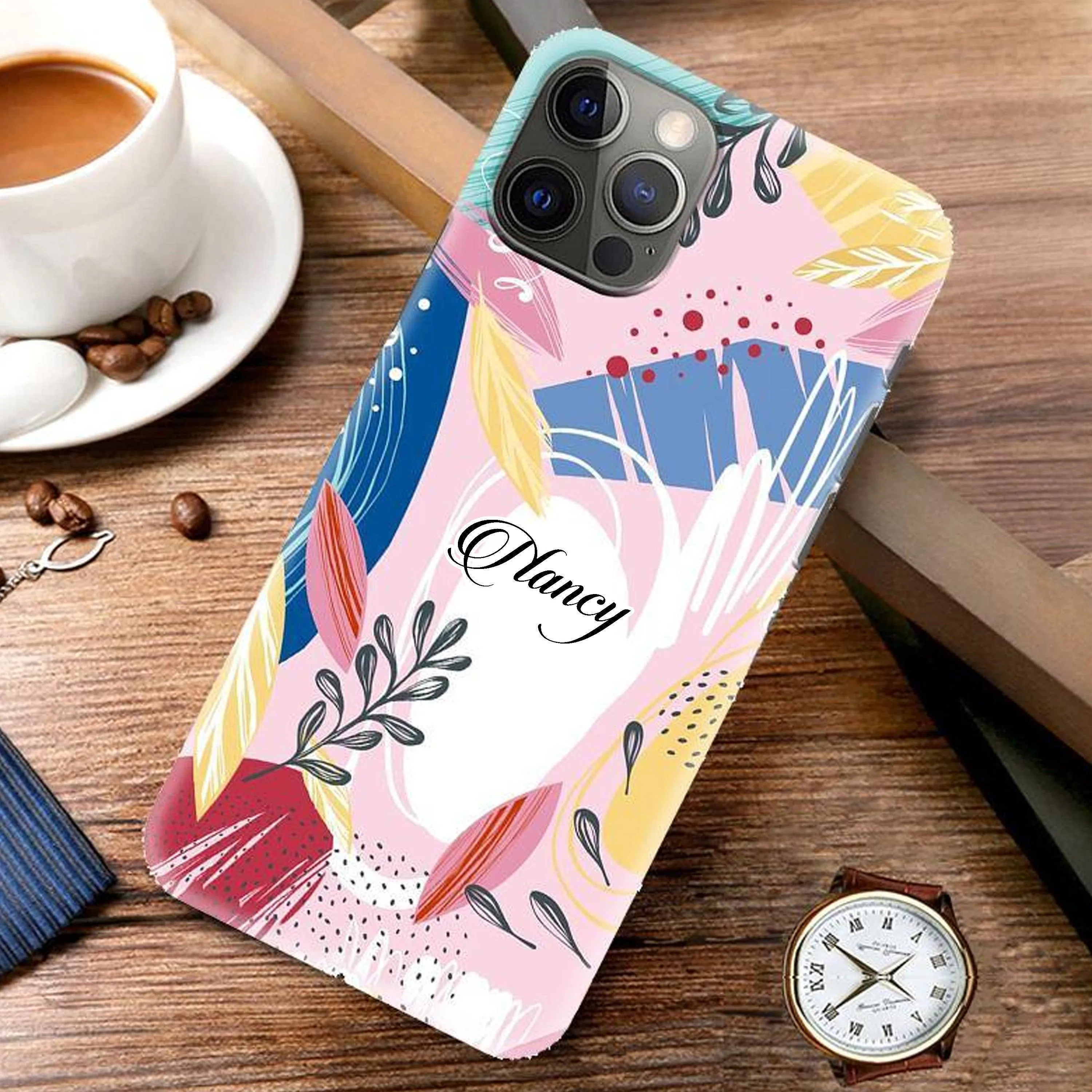 Colorful Floral Art Phone Cover Case