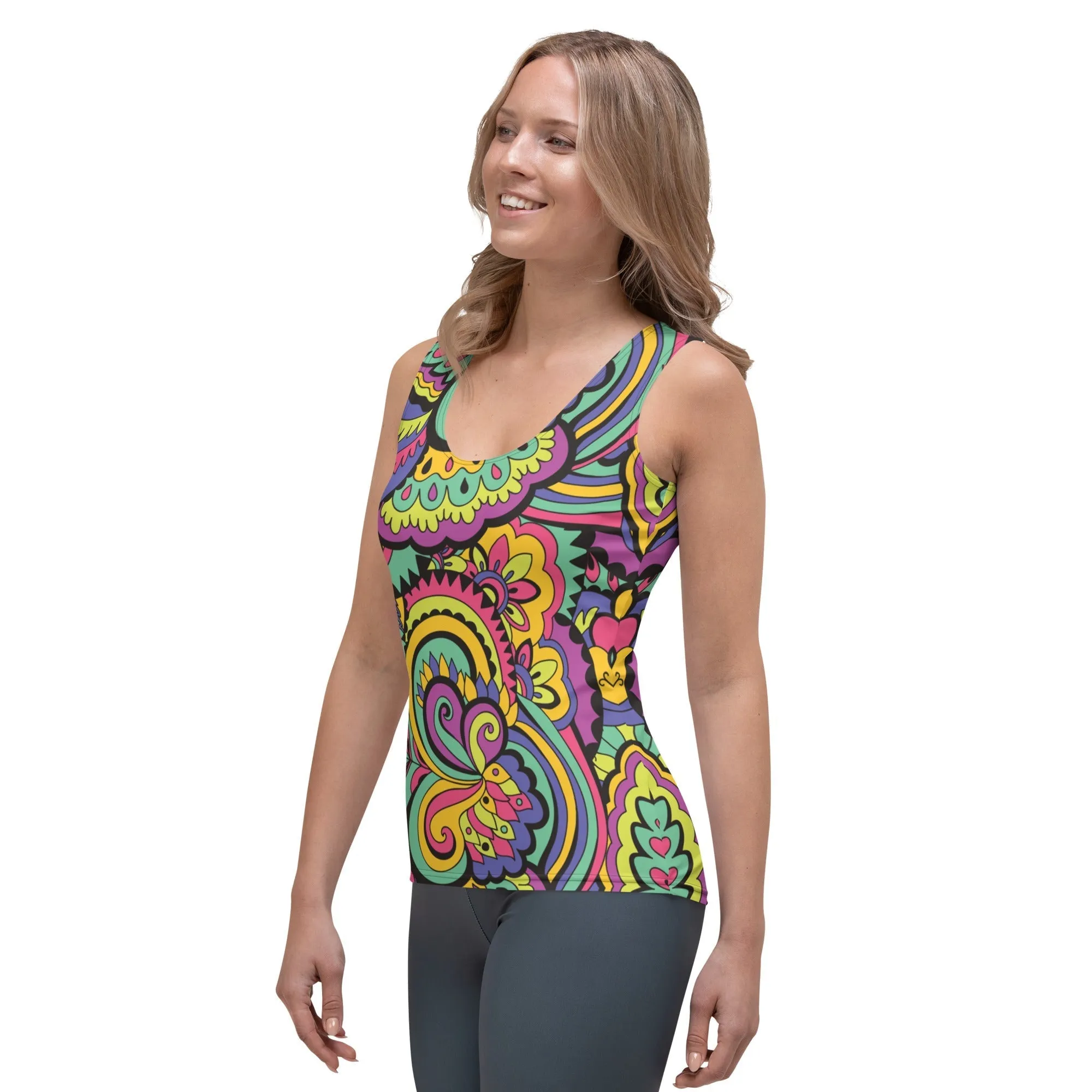 Colorful Fun Pattern Tank Top