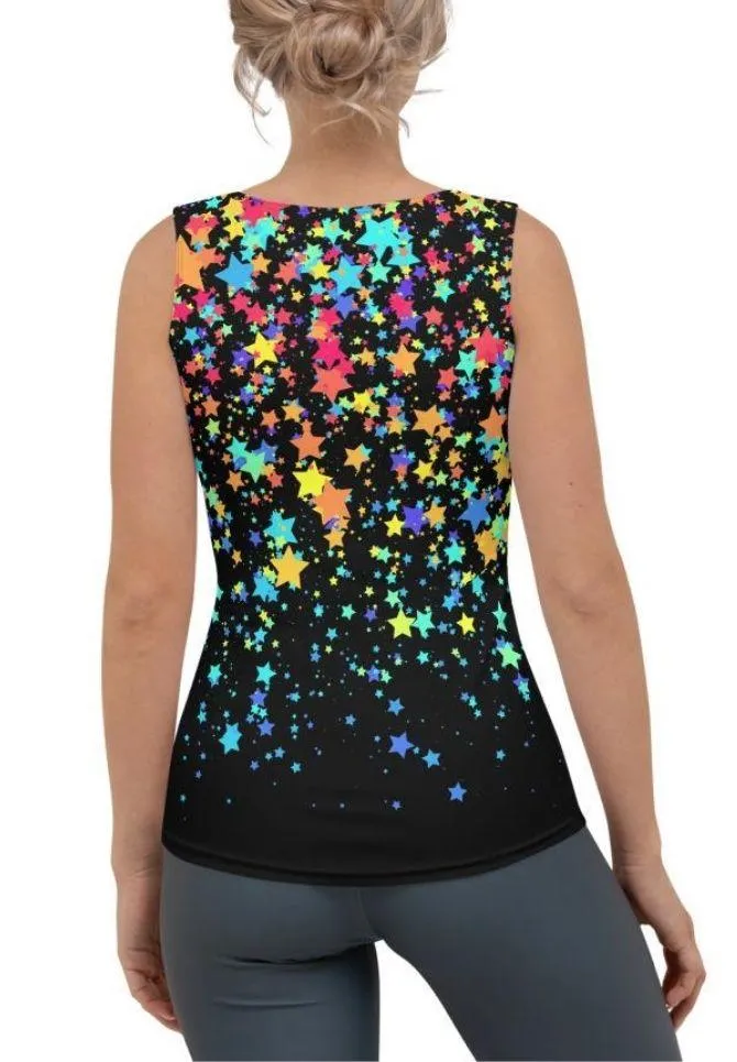Colorful Gradient Stars Tank Top