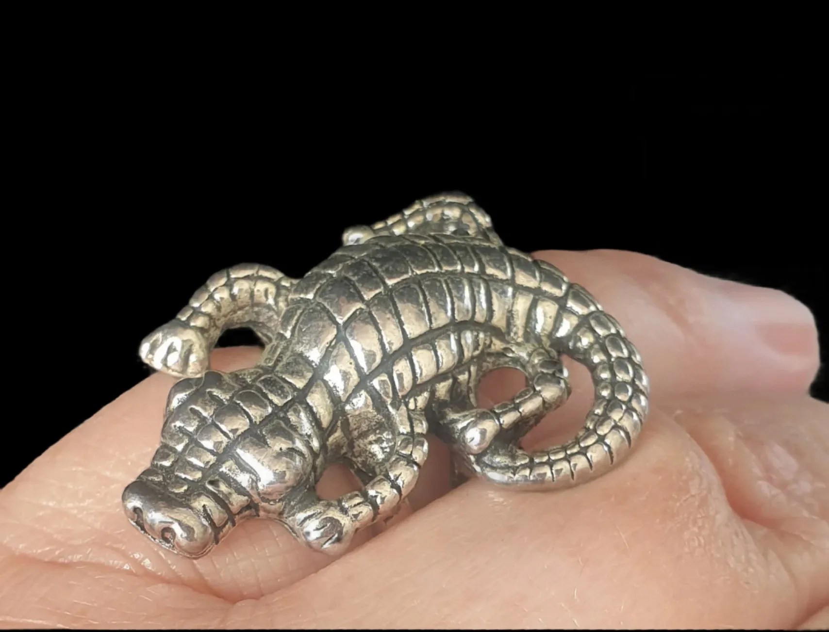Crocodile Metal Unisex Ring