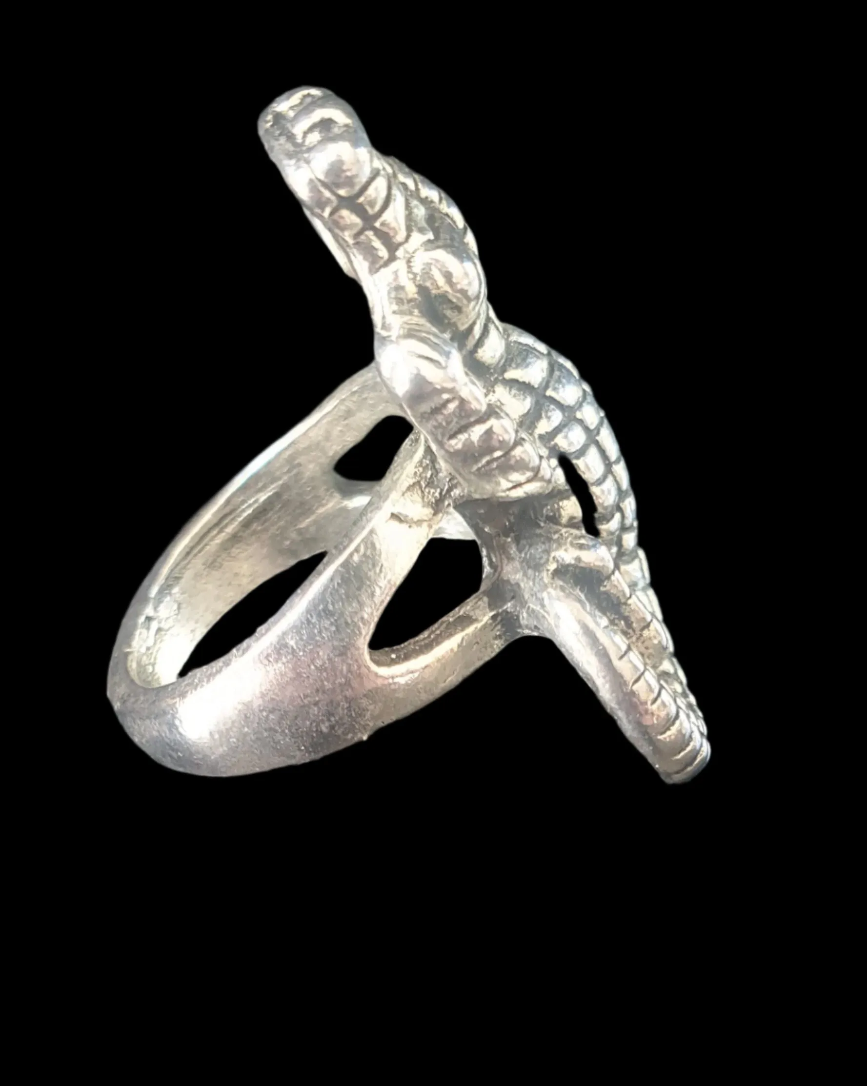 Crocodile Metal Unisex Ring