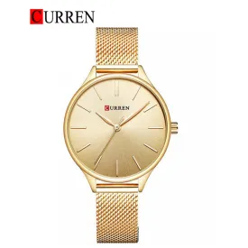 CURREN Original Brand Mesh Band Wrist Watch For Women With Brand (Box & Bag)-9024
