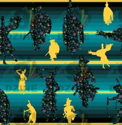 Dancers Inspire Green Satin