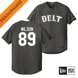Delt Personalized New Era Graphite Baseball Jersey