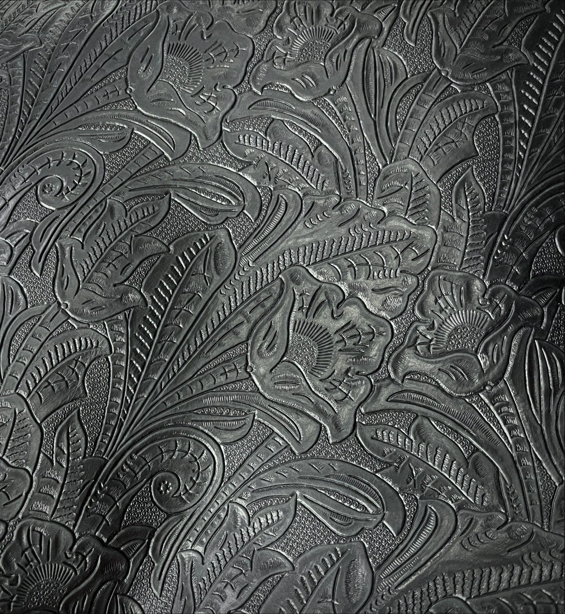 Denver Black Embossed Leather