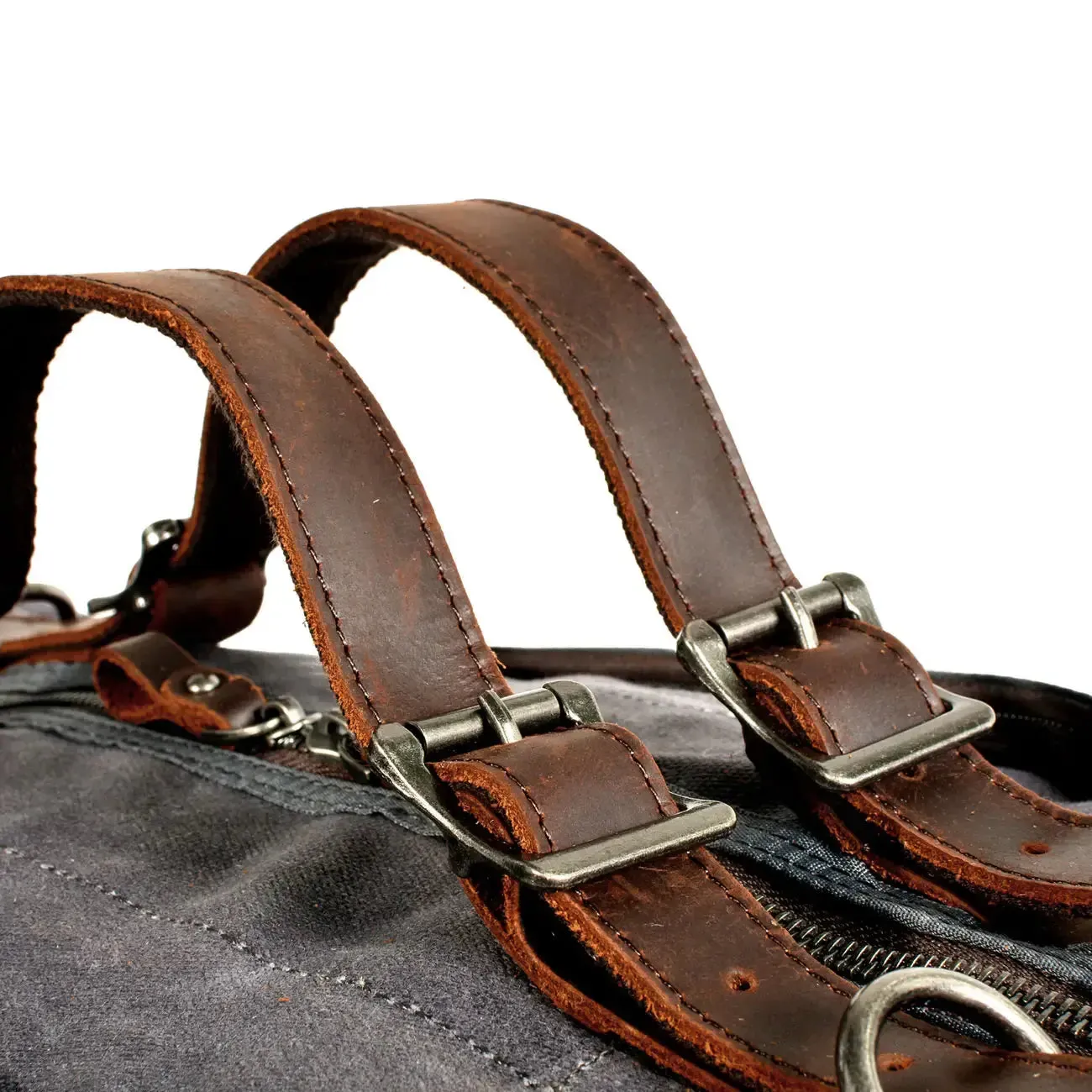 DoubleWaxTraveler™XL Reisetasche Weekender aus Gewachste Canvas & Leder im Vintage Still