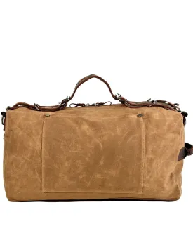 DoubleWaxTraveler™XL Reisetasche Weekender aus Gewachste Canvas & Leder im Vintage Still
