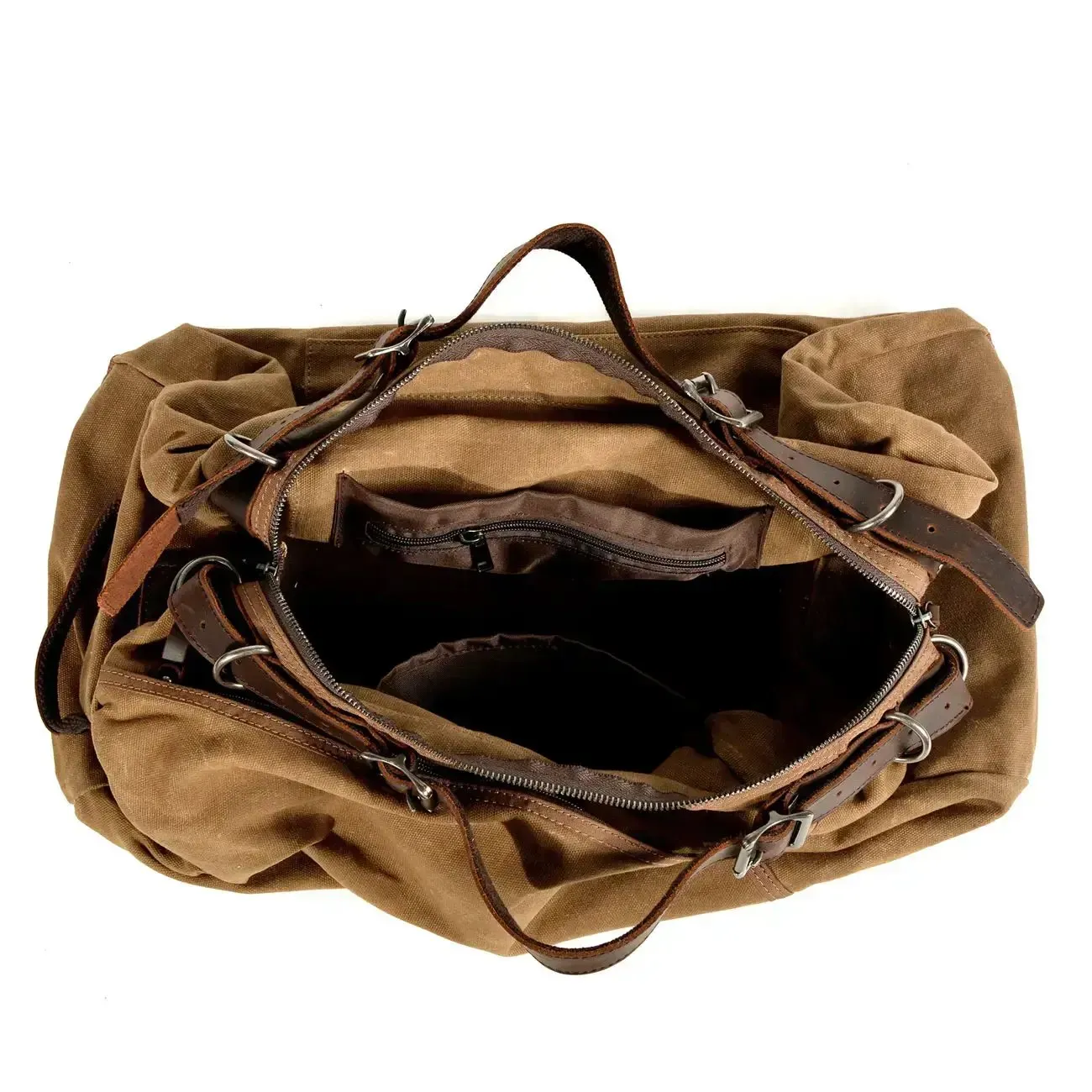 DoubleWaxTraveler™XL Reisetasche Weekender aus Gewachste Canvas & Leder im Vintage Still