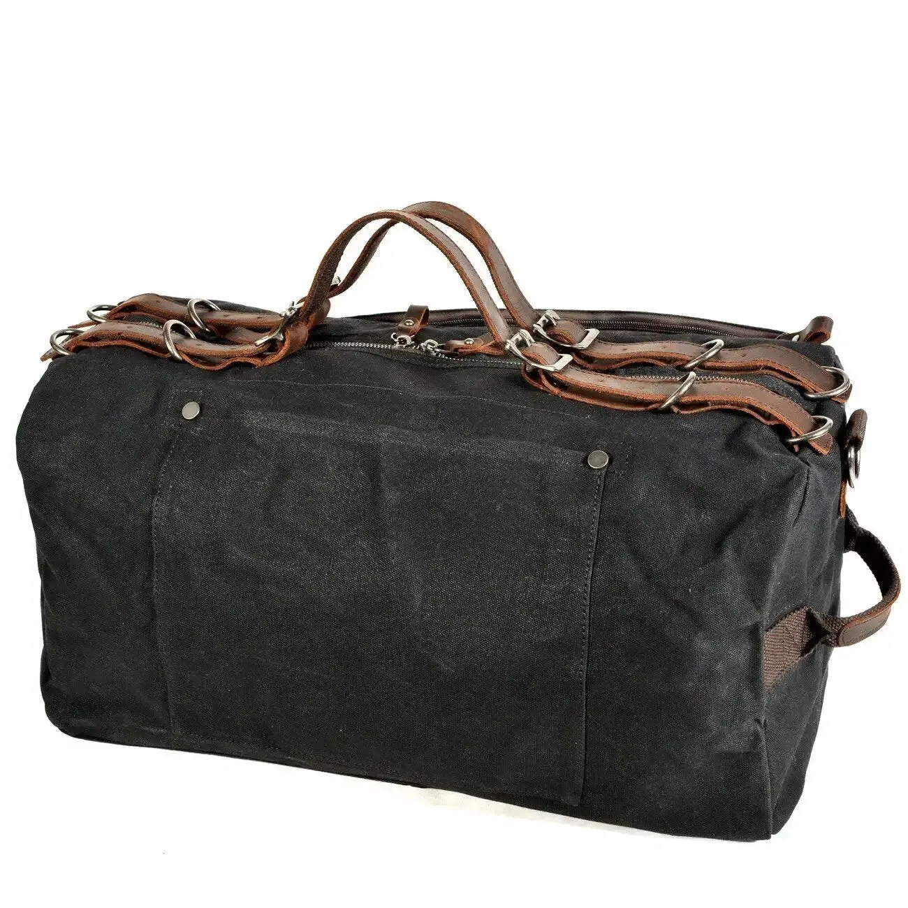 DoubleWaxTraveler™XL Reisetasche Weekender aus Gewachste Canvas & Leder im Vintage Still