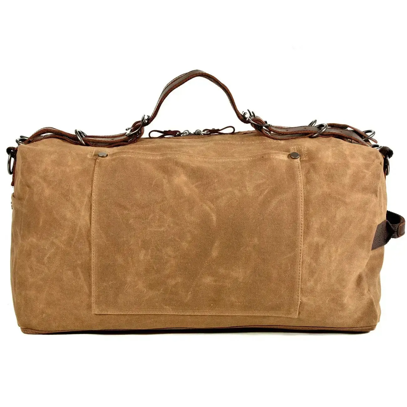 DoubleWaxTraveler™XL Reisetasche Weekender aus Gewachste Canvas & Leder im Vintage Still