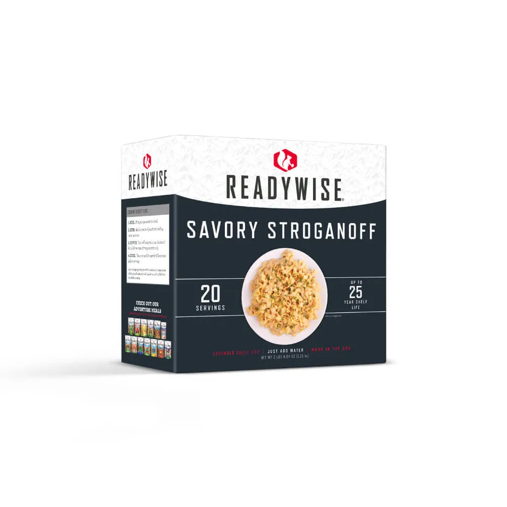 Emergency Food Favorite - Savory Stroganoff (5 x 4 Serving Pouches)
