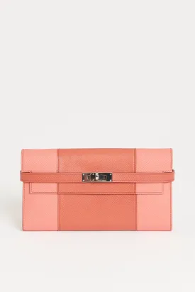 Epsom Two Tone Preowned Kelly Flag Long Wallet