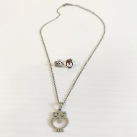 Fashion Accessories -Silver Owl Set