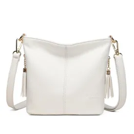Fashion soft Leather Women Bucket Crossbody Bags Shoulder Bag Small Handbags