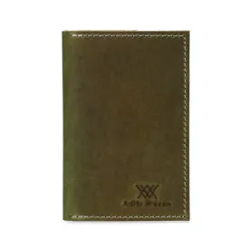 Genuine leather two-tone green cardholder