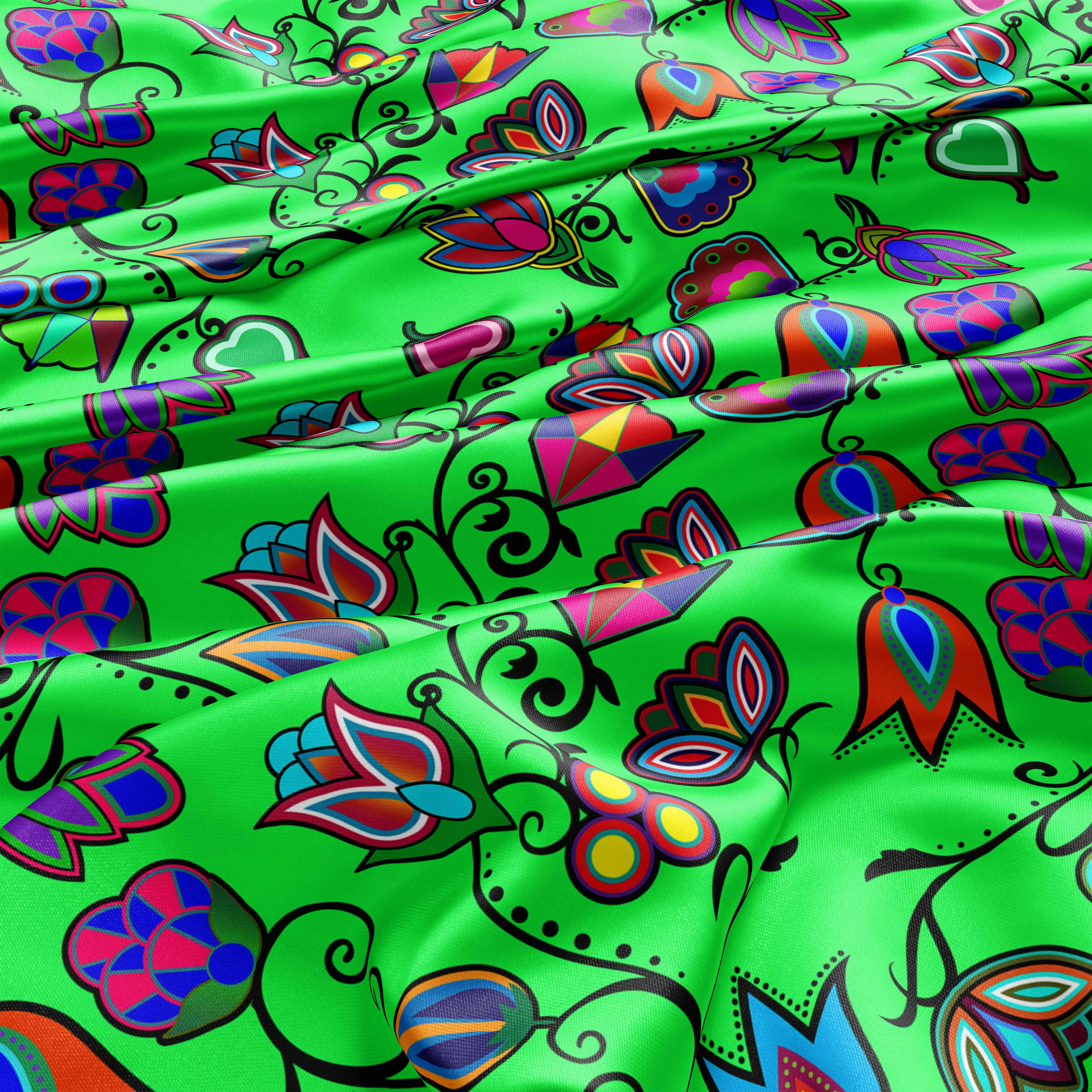 Indigenous Paisley - Green Satin