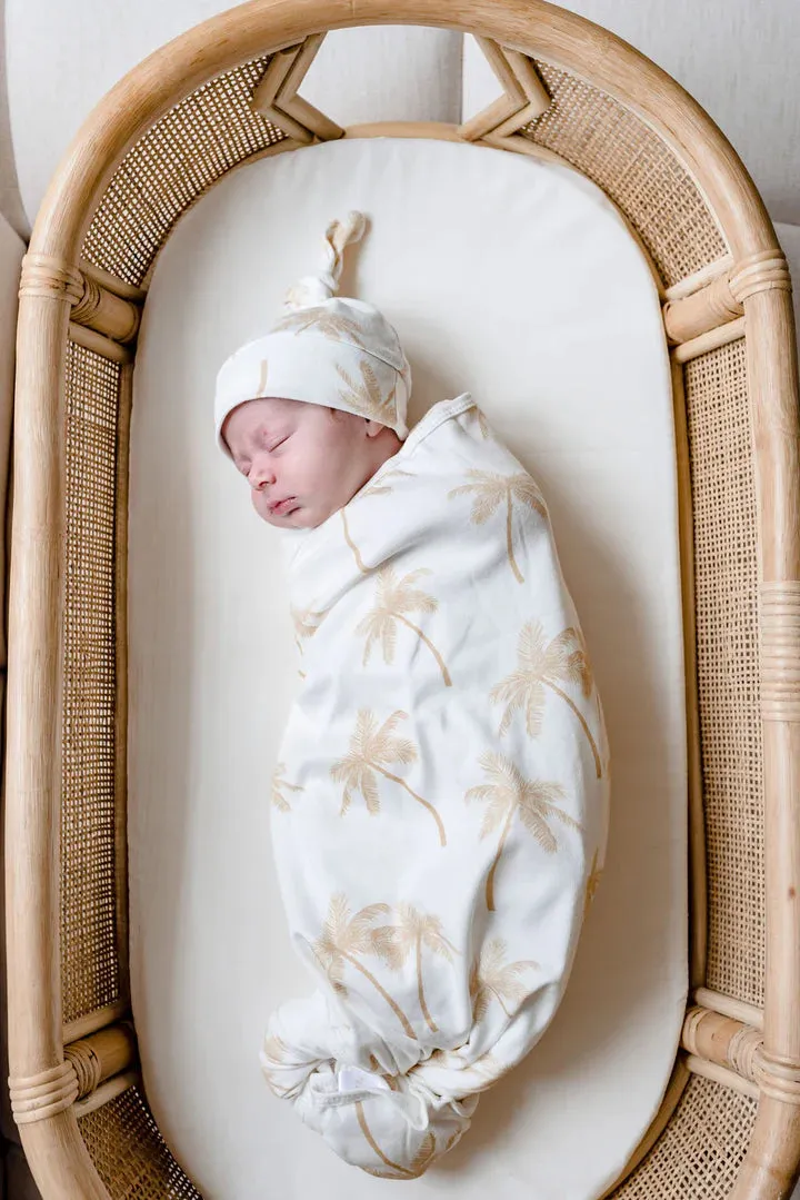 Jersey & Muslin Wrap - Palm Tree Tan (plus accessories)