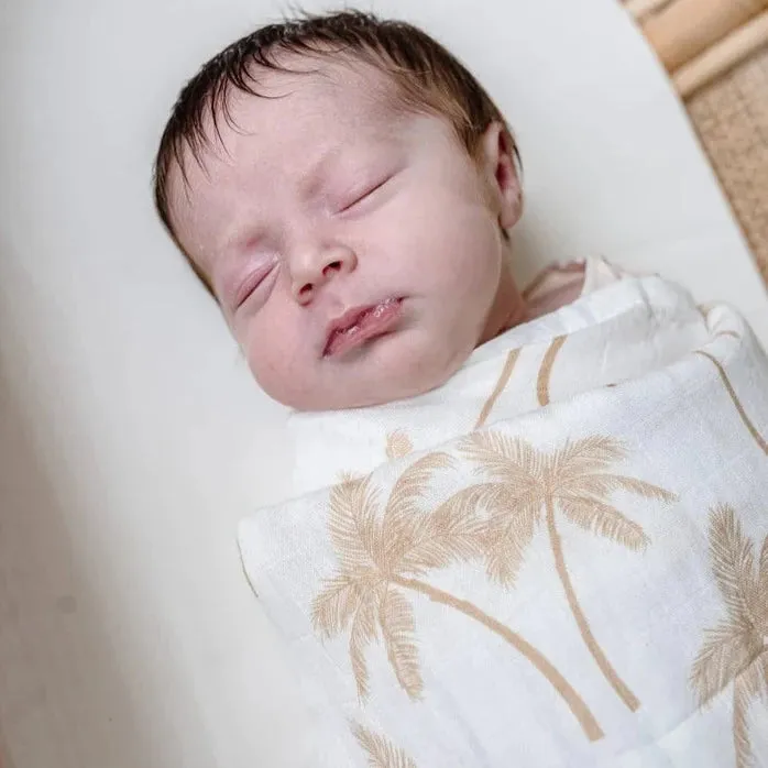 Jersey & Muslin Wrap - Palm Tree Tan (plus accessories)