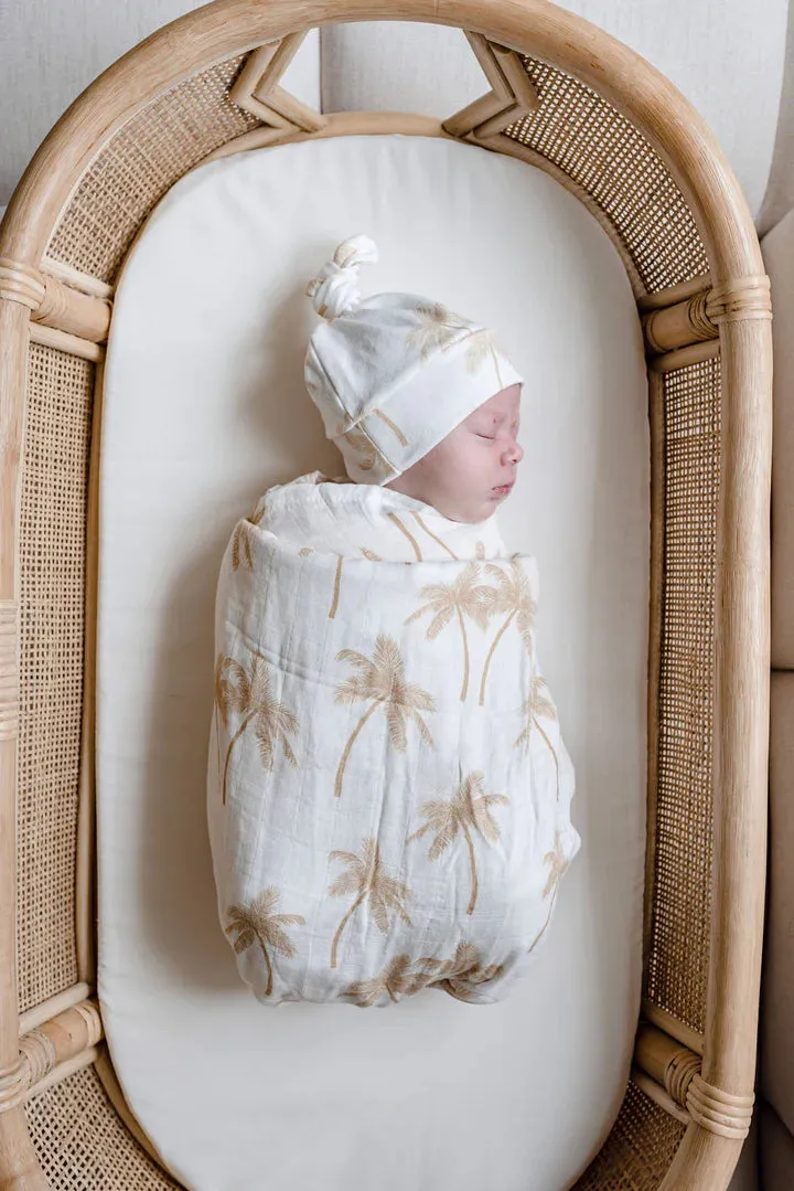 Jersey & Muslin Wrap - Palm Tree Tan (plus accessories)