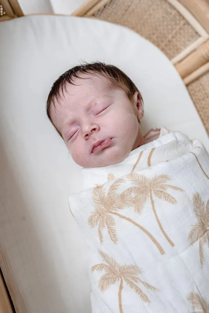 Jersey & Muslin Wrap - Palm Tree Tan (plus accessories)
