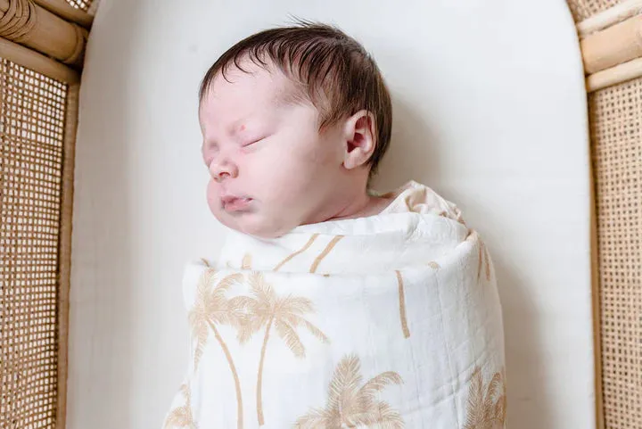 Jersey & Muslin Wrap - Palm Tree Tan (plus accessories)