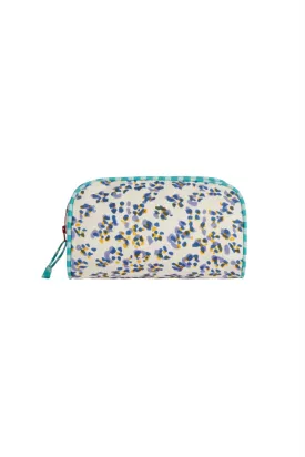 Large Goretta Pencil Bag in Royal Blue Leopard