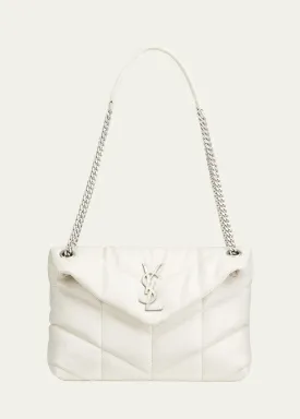Lou Puffer Small YSL Shoulder Bag in Quilted Leather