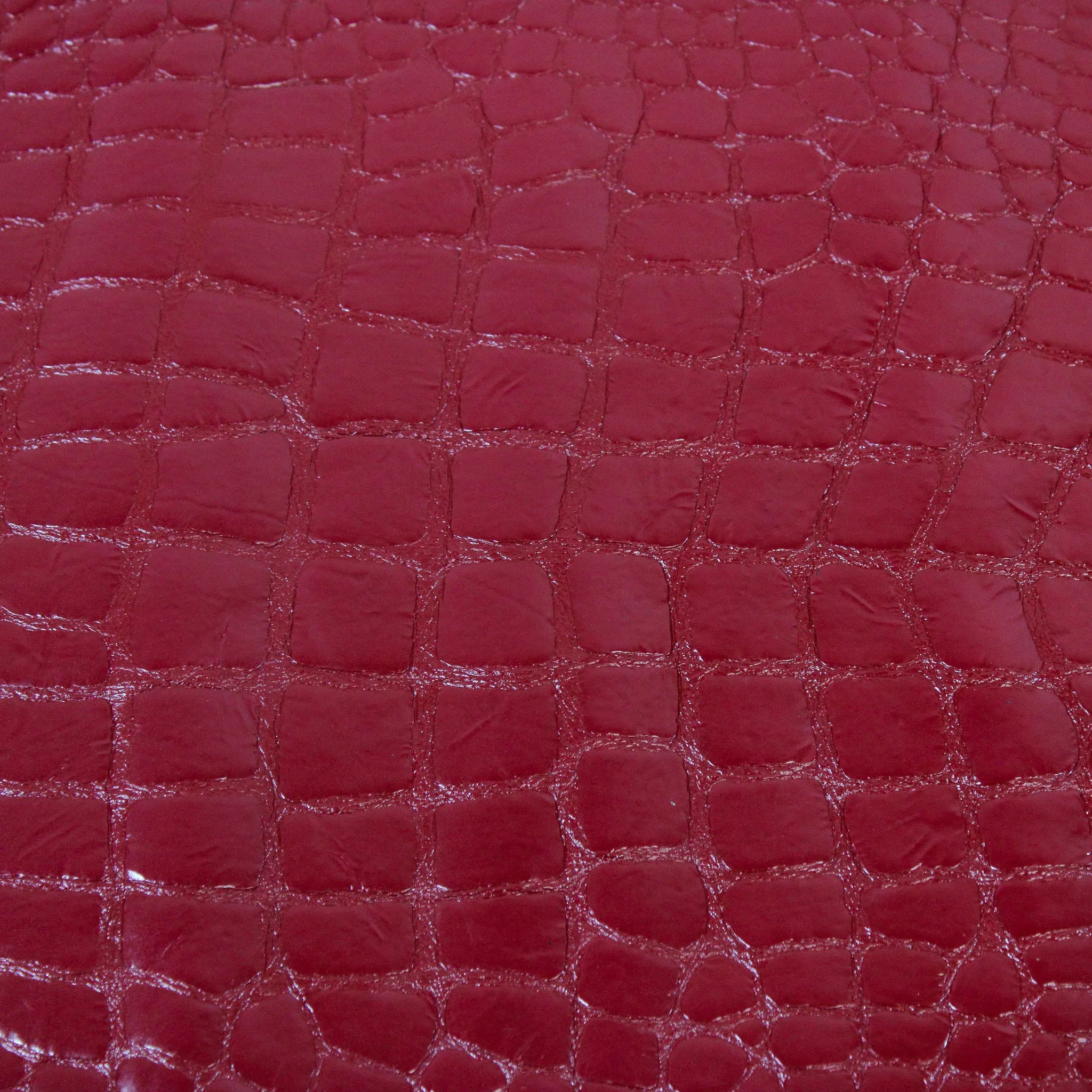 MAROON EMBOSSED COWHIDE